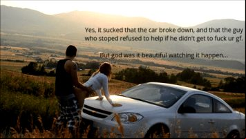 Gf pays for repairing the car with her body